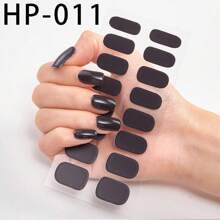 16 pièces de bandes d'ongles en gel nude, autocollantes semi-durcies couvrant tout l'ongle, nécessitent un durcissement à la lampe, tiennent 14 jours, effet paillettes, fournitures de nail art pour dames, faciles à utiliser, accessoires pour ongles