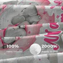 1 Peça Cobertor Personalizado com Foto/Nome - Flanela Bege Suave, Impressão Digital, Cinza Claro, Padrão de Elefante e Borboleta Rosa, Perfeito para Presente Personalizado, Decoração de Quarto e Noite Aconchegante, Durável, Respirável, Leve, Lavável, Engraçado, Fofo, Amor, Macio, Confortável, Elegante, Simples, Personalizado, Único, Presentes Ideais para Ele, Presentes Ideais para Ela, Ele, Ela, Namorado, Namorada, Pai, Mãe, Família, Amigos, para Aniversários, para o Dia das Mães, para Aniversários, para o Dia dos Namorados, para a Formatura, para o Dia dos Pais, para Casamentos, para Inauguração da Casa, Sofá, Cama, Carro, Sala de Chá, Quarto, Banheiro, Sala de Estar, Sala de Jantar