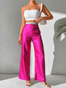 Women Pants - Hot Pink - View 1