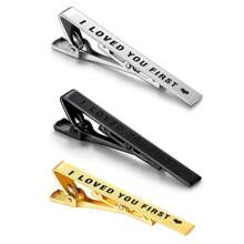 1pc Men's Tie Clip, Personalized Custom Name Tie Clip-Custom Letter Tie Accessories-Birthday Gift For Grandfather Best Man Birthday Gift Wedding Party Christmas New Year Gift For Wedding Anniversary Business Occasions