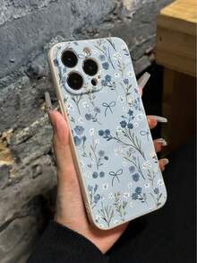 2 件/套精密孔直边 Ditsy 花卉蓝色花朵全图案绘画防摔手机壳兼容 14/14Pro/14ProMax、 13/13Pro/13ProMax、 11/11ProMax、 12/12Pro/12ProMax、 XR、 7/8、 XS、 15/15Pro/15ProMax、 16/16Pro/16ProMax、Redmi - 彩色 - 查看 3