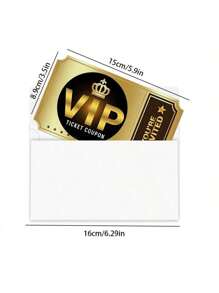 24pcs (12pcs Cards + 12pcs Envelopes) Double-Sided Designed Birthday Party Invitations With Envelopes, Movie VIP Party Invitations, Baby Shower Invitations, Gifts For Party, Wedding, Holiday (Gold And Rose Red)