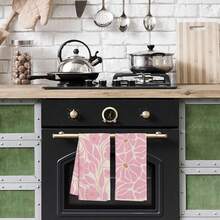 2 Pcs Boho Floral Kitchen Towels, Set Of 2 - Floral Hand Towels Dish Towels, Decorative Kitchen Towels, 16*24 In - Hồng - Xem 3