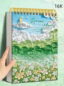 Libreta de bocetos con tapa dura artística, libro de bocetos para dibujo 16K, útiles escolares, de vuelta al colegio