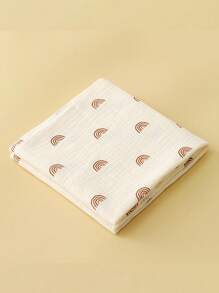 80*80cm One Piece Rainbow Pattern Baby Blanket For Spring/Summer, Soft And Comfortable, Breathable, Sweat-Absorbent, Suitable For Newborns Love Valentine