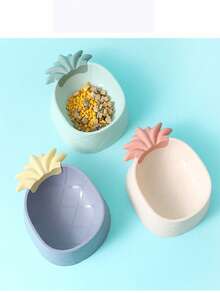 1 件 INS 风格菠萝宠物碗，塑料卡通宠物喂食器 - 綠色 - 查看 2