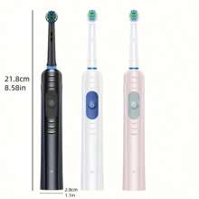 Cepillo de dientes eléctrico para adultos - Cepillo de dientes recargable con 4 cabezales de cepillo, sensor de presión inteligente, tecnología de limpieza profunda y hasta 50 días de duración de la batería