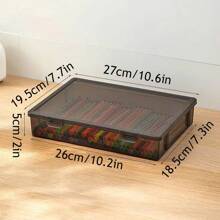 Plastic Document Organizer Organized Clear Square Shape Storage Box Organizing Box Transparent Desktop Document Storage Case