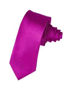 1 pieza Corbata de unicolor para hombre, corbata formal de negocio estrecha (2 pulgadas de ancho), brillante casual, adecuada para uso diario, bodas, banquetes, fiestas, eventos, regalo
