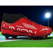 Tenis Futbol Tacos Tachones Union Blanco Azul - Rojo - Ver 2