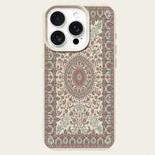 1pc Vintage Floral Pattern TPU Phone Case Compatible With Apple/ Phones, International Version,  Not The Domestic Version - White - View 5