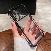 Applicable To Poco C65/C61/F3/F4/F5Pro/F6Pro/F7Pro/F7Ultra/M5S/M6Pro/X5/X6Pro/X3Pro/X4GT/X7Pro Series, Four-Corner Anti-Drop Transparent Phone Case - Black - View 20