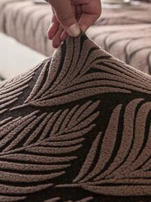 1 قطعة غطاء أريكة بنمط الورقة ، مصنوع من صوف ناعم مقاوم للانزلاق لجميع المواسم ، مناسب للأريكة المنحنية وأريكة 1/2/3/4 مقاعد ،ديكور غرفة المعيشة ،قابل للغسل في الغسالة ،مضاد للحيوانات الأليفة