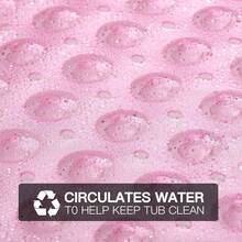 New-  Bath An Shower Safety Mats 40x16 Ih, Non Slip  Suction Cs For Bathroom St An Tub Floor, Extra Large An Hine Washable, Rain Hol Keep Bathtub Clean, Light Pink - Light Pink - View 3