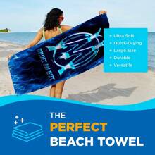 Einzigartige Wellen-Design Marseille Strandhandtuch - ultra-saugfähig & schnelltrocknend Badehandtuch, dickes & weiches Polyester-Mischgewebe, ideal für Pool, Reisen, Picknick & Camping, Badetuch | modisches Strandaccessoire | weiches Polyester-Mischgewebe, Strandhandtuch Strandutensilien