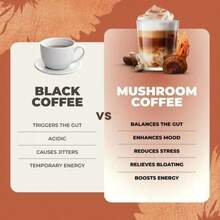 RY-ZE Organic Mushroom Coffee (30 Servings) | 6 Adaptogens + MCT Oil, Lion's Mane For Focus – USA Instant – Fuel Energy, Support Digestion & Immunity! - 2PC - Xem 8
