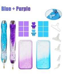 DIY New Gradient Two-Color Diamond Painting Dot Diamond Kit - Multi-Bit Diamond Painting Accessories With Tray 12 Clay, 5D Diamond Painting Tools DIY Craft (Gradual Color) - 彩色 - 查看 9