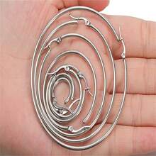 10 Stücke Gold/Silber Edelstahl offene Ohrringe Kreis 15 20 25 40mm Ohrringösen Basis für Ohrring Schmuckherstellung Komponenten zum Selbermachen