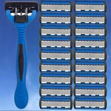 6-Layer Stainless Steel Manual Shaver Head, Suitable For Men & Women, Daily Depilatory Tool, Portable, Essential Home Beauty Tool