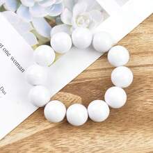 Vintage Bohemian Large Bead Stretch Bracelet Candy Color Handmade Oversized Beaded Wristband Bracelet Set Vacation Travel Beach Bracelet Statement Jewelry For Women Parties, Weddings & Everyday Wear - Multicolor - View 5