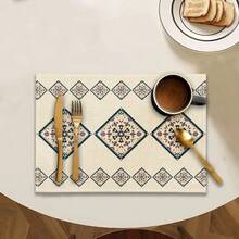1/2/4/6/8pcs Digital Printed Placemats, Bohemian Pattern Printed Placemats For Dining Table Decor, Suitable For Daily Use, Festivals, Parties, Birthdays, Weddings, Dinners, Kitchen & Dining Room - Multicolor - View 11