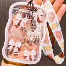 1pc Bow Photo Holder - Safely Hold Multiple Cards, Ideal Kpop Idol Photo Card, Multi-Functional Design Credit Card, Public Transportation Card, Student Card, Etc.! Return To School,School Supplies,Back To School