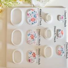 6pcs/Set Different Sizes Geometric Polymer Clay Earring Cutters, Puffy Circle Arch Triangle Clay Molds For DIY Jewelry Pendant Making, Rounded Square Clay Cutters, Minimalist Polymer Clay Crafting Tools - Geometric - View 13