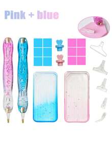 DIY New Gradient Two-Color Diamond Painting Dot Diamond Kit - Multi-Bit Diamond Painting Accessories With Tray 12 Clay, 5D Diamond Painting Tools DIY Craft (Gradual Color) - 彩色 - 查看 8