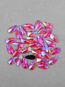 50 piezas/Paquete, Tamaño grande 9*18mm Cristales de imitación en forma de lágrima de acrílico, Cristales de imitación en forma de gota de agua con Top puntiaguda y sin agujeros, para manualidades de joyería y ropa DIY