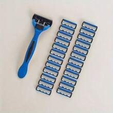 6-Layer Stainless Steel Manual Shaver Head, Suitable For Men & Women, Daily Depilatory Tool, Portable, Essential Home Beauty Tool