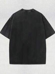 230g Double-Sided Washed, Faith Like Printed T-Shirt, High-Quality Wax Printed Cotton Retro Fashion Brand T-Shirt, Men's T-Shirt, Beach Essential, Summer T-Shirt, Holiday Gift, Perfect Gift