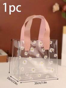 5pcs Daisy Printed Gift Bags, Transparent Pvc Gift Packaging Bags, Convenient Hand-Held Gift Bags, Suitable For Weddings, Small Business, Shopping, Parties, Birthday Parties And Other Holiday Gift Packaging, Valentine's Day Gifts, Holiday Gifts. - Daisy Gift Bag - View 23