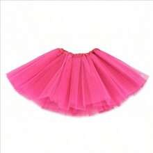 1pc Classic Elastic 3-Layer Tulle Skirt For Women, Teens, Adults , Suitable For All Seasons, 30cm Tutu Skirt, Small Waist Semi Transparent Stage Skirt, Ballet Skirt, Dance Skirt, Performance Dress, Macaron Color Fluffy Skirt,Breathable Mesh, Christmas Skirt, Half Body Skirt
