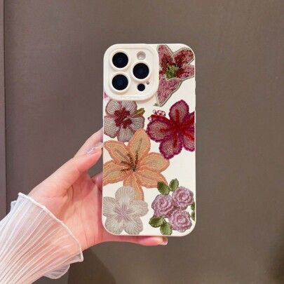 1 قطعة واقي هاتف مطفي مقاوم للانزلاق، بتصميم بسيط وجميل من الورود الصغيرة مطبوع بطباعة UV، مناسب كهدية للأصدقاء والزملاء، متوافق مع هواتف آيفون 11، 12، 13، 14، 15، 16 برو، 16 برو ماكس، 15 برو ماكس وهواتف سامسونج جالاكسي S25 أولترا، S24 بلس، S23 إف إي، S22، A55، A54، A53، A16، A06، A15، A14، A33