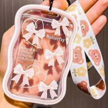 1pc Bow Photo Holder - Safely Hold Multiple Cards, Ideal Kpop Idol Photo Card, Multi-Functional Design Credit Card, Public Transportation Card, Student Card, Etc.! Return To School,School Supplies,Back To School