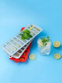 1pc Silicone Long Ice Cube Tray, 10 Grid Ice Mold, Ice Tray For Kitchen - Multicolor - View 4