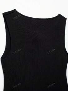DEEKA New Women's Fashionable Casual European & American Style Golden Button Sleeveless Knitting Cardigan Vest