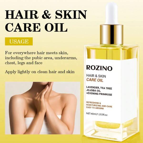 40ml Lavender Essential Oil, Suitable For Hair And Body Care, Multi-Plant Formula, Non-Greasy And Fast Absorbing Texture, Moisturizing And Nourishing For Hair And Skin, Deep Hydration, Lightweight For Radiant Hair And Skin, Essential For Travel Or Home, Unisex