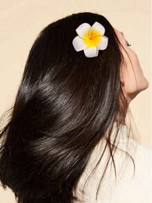 12 pièces/6 pièces/5 pièces/2 pièces Ensemble de pinces à cheveux en plumeria artificiel bohème, accessoires pour vacances d'été, convient aux femmes, adolescentes, étudiantes, filles, vacances à la plage, utilisation quotidienne, pince plate, barrette, pinces à cheveux, fournitures scolaires