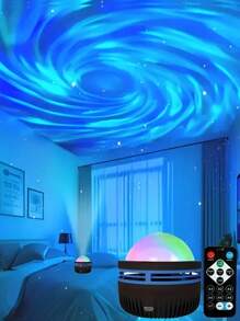 1 pieza Lámpara de estrella espiral, lámpara de ambiente de cielo estrellado tipo USB C, lámpara mágica de bola rotatoria de colores de aurora, lámpara de cristal de proyección de cielo estrellado, lámpara de ambiente para escenario KTV, decoración del hogar que se puede usar en dormitorio y sala de estar como regalo