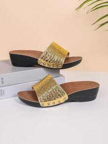 2022 New Chunky Platform Slide Sandals, Strap Slip-On Sandals, Versatile Women Summer Shoes