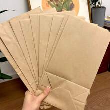 50/100 bolsas de papel marrón para aperitivos, regalos, pan, caramelos, frutos secos, adecuado para picnics al aire libre, café, comida rápida, hamburguesas, para llevar, uso doméstico