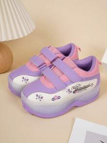 1 Pair Children Fashion Skate Shoes With Convenient Button - Purple - View 2