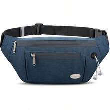 Entchin Fanny Pack Women Men,Crossbody Belt Bag With 4-Zipper Pockets,Adjustable Waist Bag Pack,One Of Most Popular Travel Essential Gifts Walking,Traveling,Cycling - 藍色 - 查看 9