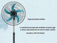 Z Nuevo ventilador eléctrico de 18 pulgadas para el hogar, de viento vertical, de aluminio y plástico, con cinco aspas, para dormitorio, con cabezal de movimiento fuerte.