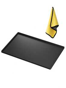 柔性硅胶水槽垫 - 防水防滴厨房/浴室垫，用于保护台面免受刮擦、吸收溢出物并易于清洁 | 防滑耐用表面盖，可用洗碗机清洗，适合租房者和房主（附赠厨房抹布） - 彩色 - 查看 11