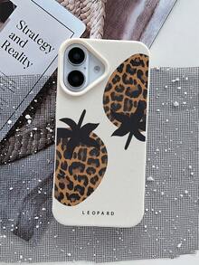 1 件时尚豹纹草莓白鳄鱼皮 TPU 防震手机壳适用于 16/15/14/13/12/11/XS MAX/X/XS/XR/7 Plus/8 Plus/7/8 - 米色 - 查看 1