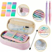 Lápices mecánicos estéticos de gran capacidad para material escolar en una caja de lápices, lápices mecánicos pasteles de 0.5mm, 0.7mm, 0.9mm con tubos de minas de recambio, borradores para escribir, dibujar y hacer bocetos, artículos de papelería para volver al colegio
