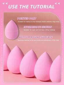 120pcs Makeup Sponges - Ultra Soft Skin-Friendly Makeup Sponge For Liquid & Cream Foundation - Self-Rising Cosmetic Sponges (Dry/Wet Use),Giveaways,Travel,Cheap Stuff,Travel Essential - Pink - View 6