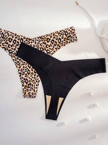 21条装女士休闲纯色舒适粘合丁字裤 - 彩色 - 查看 6